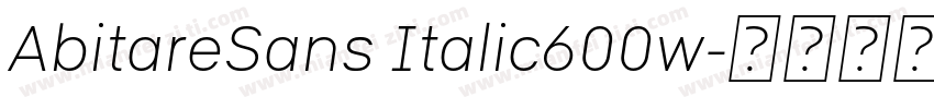 AbitareSans Italic600w字体转换